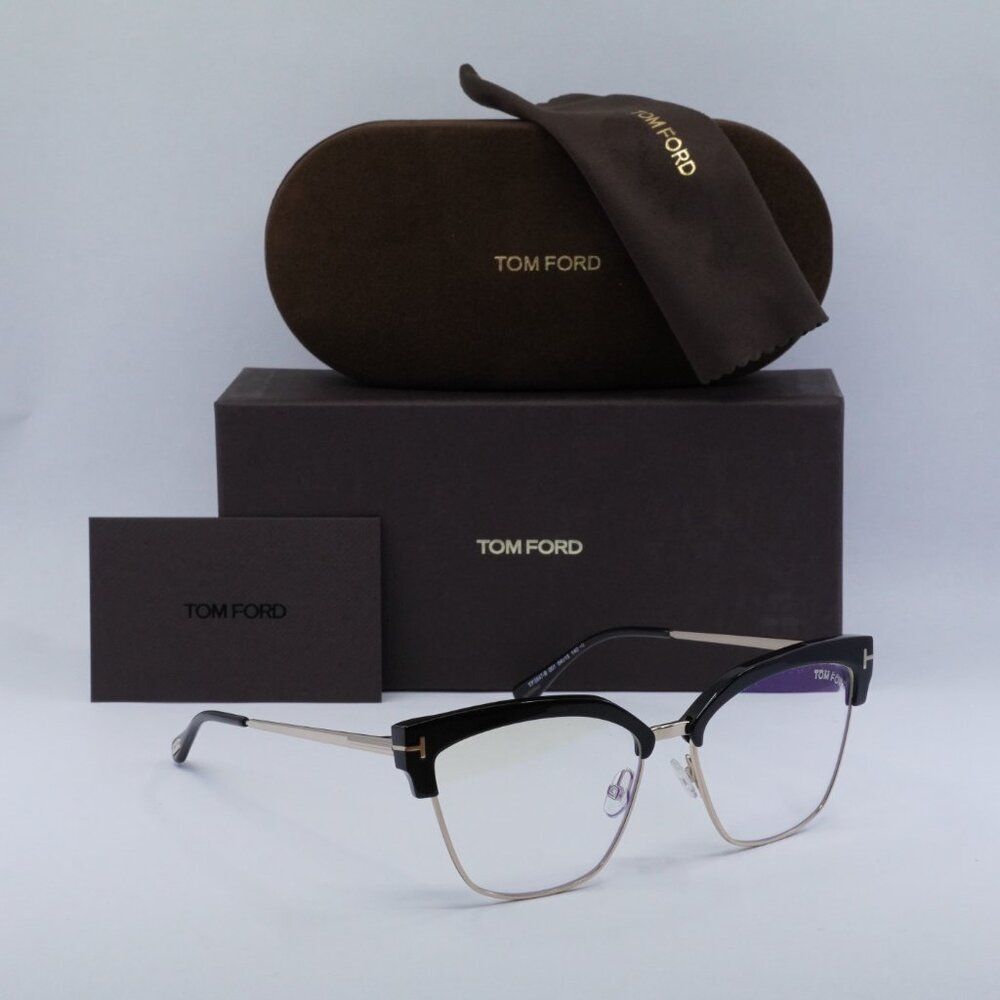 🕶️ New Tom Ford TF5547-B 001 Eyeglasses - Black Frame - Picture 10 of 10